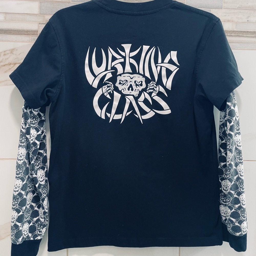Lurking Class by Sketchy Tank Bones Black 2fer Long Sleeve T-Shirt mens Small - Picture 11 of 14